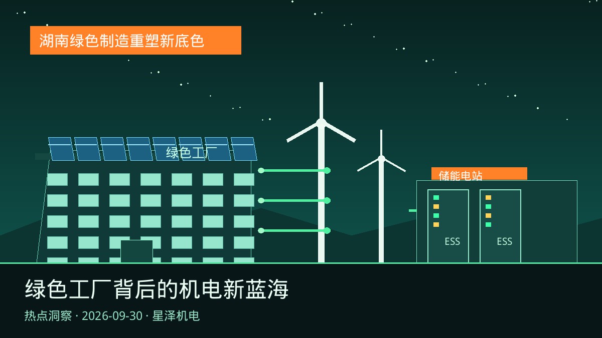 污染物排放减少70%如何做到？湖南271家国家级绿色工厂揭开绿色账本：从屋顶光伏、20万千瓦时储能电站到循环除尘与能碳管理，零碳园区建设潮下，机电安装行业的绿色新蓝海